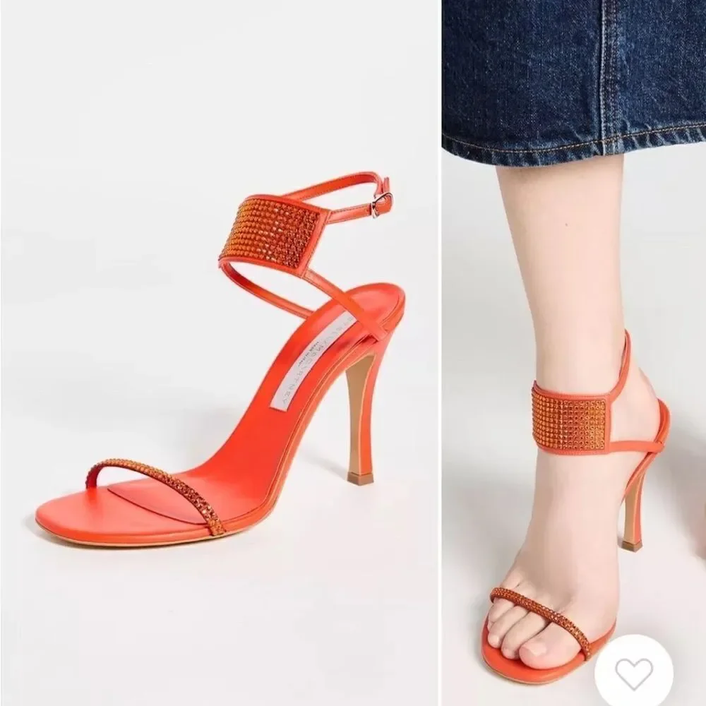 Stella McCartney 100 ECO Alter Mat Crystal  Glow Orange/Dust Bag 35 NWT $950